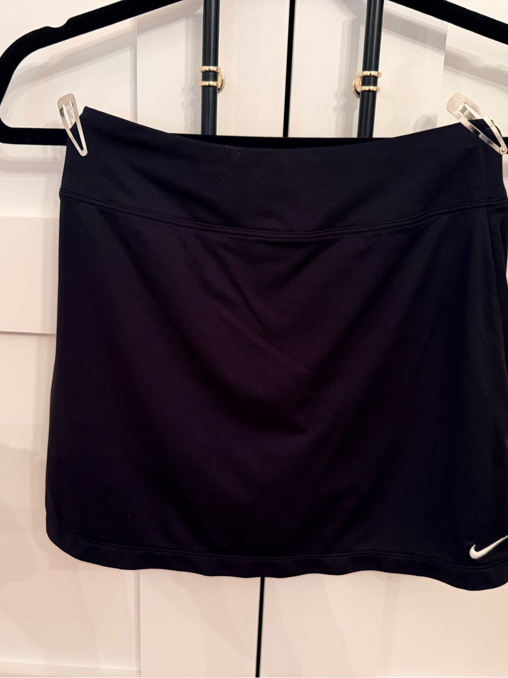 Nike Black Women's Athletic Skort with White Swoosh